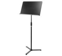K&M 11926 Leggio d'orchestra nero - Leggio per spartiti musicali estensibile fino a 128 cm - con base piatta