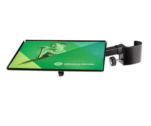 K&M 12152 Poggia mouse nero in acciaio - Supporto adattabile con tappetino per mouse - pieghevole - ideale pr le presentazioni