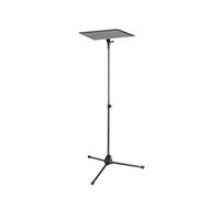 K&M 12155 Supporto per portatile nero, in acciaio - ripiano e treppiede pieghevol - Per stage, ufficio, presentazioni