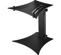 K&M 12190 Supporto per portatile nero - Leggio per portatile DJ - alluminio/acciaio -supporto inclinabile per portatile - per ufficio e stage