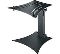 K&M 12190 Supporto per portatile nero - Leggio per portatile DJ - alluminio/acciaio -supporto inclinabile per portatile - per ufficio e stage