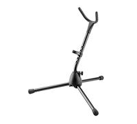 K&M 14300 Base di sassofono, nera - altezza 48,5 cm - base rinforzata con fibre di vetro - alloggiamento flessibile, gambe pieghevoli