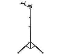 K&M 14761 Stand per chitarra acustican nero - spessore della cassa da 7,5 - 13,5 cm facilemente regolabile - in acciaio