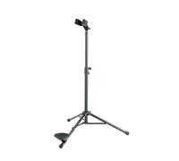 K&M 150/1 Stand per fagotto, nero, in acciaio - larghezza variabile - grande ripiano - altezza regolabil fino a 120cm