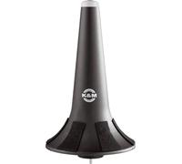 K&M 15214 cono per trombetta, plastica nera - cono in gomma con banda in feltro - da montare su supporto o quattro piedini