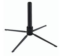 K&M 15232 Stand per flauto - flauto di traverso e Boehm in plastica nera - quattro piedi, pieghevole, leggero solo di 74 grammi