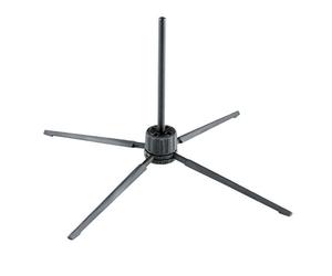 K&M 15252 Supporto per flauto Boehm e di traverso, in plastica nera - con quattro piedini, pieghevole, peso di soli 80 grammi