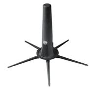 K&M 15290 Stand per sassofono soprano, in plastica nera, con rivestimeno in feltro - avvitabile - trasportabile nel baffle