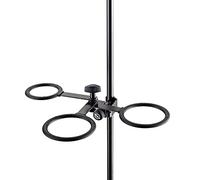 K&M 15910 Supporto per sordina, nero - Per 3 sordine - agganciabile a treppiedi e leggii - per trombe, trombette e corni