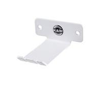 K&M 16311 - Supporto da parete per cuffie in lamiera d'acciaio, colore: Bianco puro