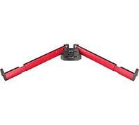 K&M 18866 Kit di base d'appoggio B rosso anodizzato - estensione inclinata per tastiera con base a colonna Spider Pro