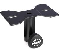 K&M 195/8 Morsetto per Baffle, nero, in acciaio - adattatore per sistema di altoparlanti di 3,5 cm di diametro - viti incluse