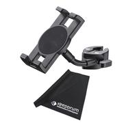 K&M 19764 - Supporto per smartphone con morsetto per tubi e treppiedi con panno in microfibra keepdrum