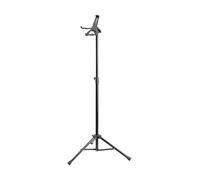 K&M 19778 Supporto da pavimento per tablet professionale “biosourced”, girevole, inclinabile, altezza massima 1550 mm, carico massimo 1 kg, nero
