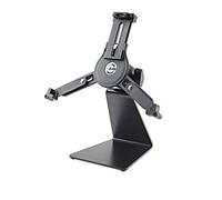 K&M 19792 Supporto treppiede per tablet, nero, in acciaio - supporto da scrivania di alta qualità per marche e dimensioni popolari