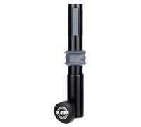 K&M 21444 Manicotto adattatore Easy Lock per supporti per altoparlanti, nero in acciaio, 27 cm - con mandrino espandibile per diametro del tubo da 3,5 a 3,7 cm