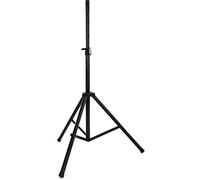 K&M 21471 Supporto per altoparlante nero in alluminio, topline - con ammortizzatore, supporto per il fissaggio e treppiede - comodo trasporto