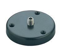 K&M 221 d Flangia da tavolo nera - acciaio con attacco filettato 3/8" - altezza 1,3 cm, diametro 7,3 cm