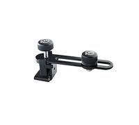 K&M 24035 Supporto microfono per batteria, nero - filettatura 3/8" - scorrevole - in acciaio, con sistema anti vibrazioni