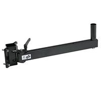 K&M 24150 Supporto da parete per amplificatori, in acciaio, nero - regolabile in3 posizioni - rotazione di 240°