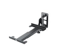 K&M 24167 Supporto da parete per amplificatori L con braccio regolabile, rotazione di 108° - in acciaio, nero - 21-34 cm -suppota fino a 15 kg