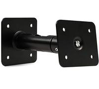 K&M 24185 Supporto da parete/soffitto per amplificatore, in acciaio, nero - rotazione a 360° - inclinazione fino a 90° - supporta fino a 10 kg