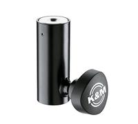 K&M 24528 Flangia di riduzione -in acciaio, nero - Adattatore per sistema di altoparlanti, 3,5cm di diametro - con perno filettato M10