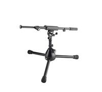 K&M 25950 Base di microfono Rien, per batteria, 3/8" in acciaio nero, braccio girevole, estensione fino 74,5 cm - hauteur 42,5-64,5 cm