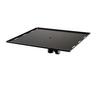K&M 26747 placca d'adattazione per videoproiettore nero, in acciaio - da montare su treppiede o stand per amplificatore
