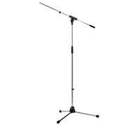 K&M Konig & Meyer 21060.500.02 - Supporto per microfono con braccio a braccio, facile regolazione dell'altezza della frizione, design a gambe pieghevoli, base in zinco pressofuso, grado professionale per tutti i musicisti, prodotto in tedesco, cromato