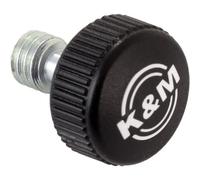 K&M - Vite a testa zigrinata, 3/8" x 19,5, con logo
