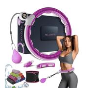 K-MART Cerchi per anelli Hula ponderati, anello fitness staccabile Hula Circle con massaggio a sfera a rotazione automatica a 360 gradi, ginnastica, fitness per adulti per la perdita di peso (viola)