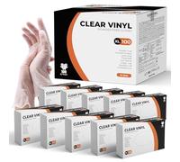 K-MART guanti monouso trasparenti - Senza Polvere e Senza Lattice, Multiuso Guanti monouso in vinile XL Taglia, la confezione può variare - (confezione da 1000)