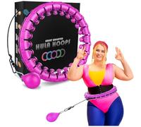K-MART Smart Hula Ring Hoops, Cerchio di Hula Ponderato 24 Anello Fitness Staccabile, Palla a Rotazione Automatica a 360 Gradi Ginnastica, Massaggio, Fitness Adulti, Perdita di Peso, Viola Orchidea