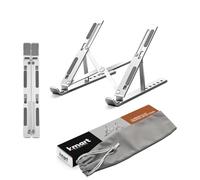 K-MART Supporto per computer portatile regolabile extra resistente, compatibile con MacBook Air, Pro, Dell, 10-15,6" (argento)