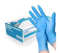 K-MART The Real Touch Guanti usa e getta in nitrile blu, confezione da 100 pezzi, guanti monouso senza polvere e senza lattice, guanti in nitrile monouso per cucina e pulizia