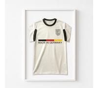 K-Möbel Cornice per maglia da calcio Premium in legno Bianco 60x80 cm - Made in Germany - Teca maglia calcio sfondo bianco - Cornice per magliette extra larga - Quadro porta maglia - Teca maglietta