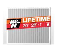 K&N 20X25X1 HVAC Furnace Air Filter, Lasts a Lifetime, Washable, Merv 8, the Last HVAC Filter You Will Ever Buy, Breathe Safely at Home or in the Office, HVC-8-12025