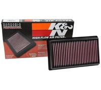 K&N 33-3081 - Filtro dell'Aria, Colore: Rosso, Lavabile e Riutilizzabile