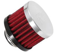 K&N Engineering Filtro Sfiato Coperchio Motore In Gomma - 5/8in Flangia - Chrome