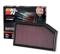 K&N Filtro Aria di ricambio compatibile con Jeep Wrangler JL 2.0 & 3.6 2018- (33-5076)