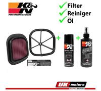 K&n Filtro Aria + Set Pulizia per KTM EXC 125 250 300 450 500 2T F 4T 2012-2016