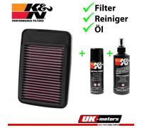 K&n Filtro Aria + Set Pulizia per Suzuki Bandit GSF 650 1200 1250 GSX 650 1250