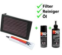 K&n Filtro Aria + Set Pulizia per Yamaha 600 1990-2003 XTZ 660 Tenere 1991-1998
