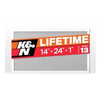 K&N Filtro dell'aria per forno HVAC, 14 x 24 x 1, dura una vita, lavabile, Merv 13, l'ultimo filtro HVAC che acquisterai, respira in sicurezza a casa o in ufficio, HVC-13-11424