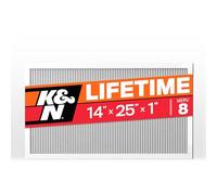 K&N Filtro dell'aria per forno HVAC, 14 x 25 x 1, dura una vita, lavabile, Merv 8, l'ultimo filtro HVAC che acquisterai, respira in sicurezza a casa o in ufficio, HVC-8-11425