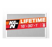K&N Filtro dell'aria per forno HVAC, 18 x 30 x 1, dura una vita, lavabile, Merv 8, l'ultimo filtro HVAC che acquisterai, respira in sicurezza a casa o in ufficio, HVC-8-11830