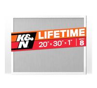 K&N Filtro dell'aria per forno HVAC, 20 x 30 x 1, dura una vita, lavabile, Merv 8, l'ultimo filtro HVAC che acquisterai, respira in sicurezza a casa o in ufficio, HVC-8-12030