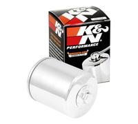 K&N Filtro Olio Powersports - Avvitabile Cromo 75x94mm compatibile con Harley Davidson (KN-170C)