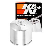 K&N Filtro Olio Powersports - Avvitabile Cromo 78x79mm compatibile con Harley Davidson (KN-172C)
